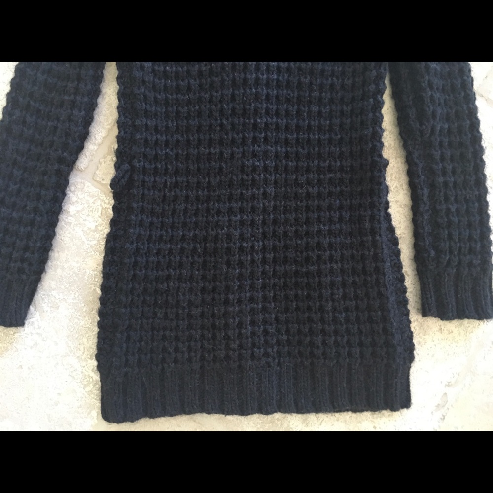 LUISA CERANO LONG BLACK WOOL CARDIGAN JACKET, SZ 4 - Picture 6 of 8